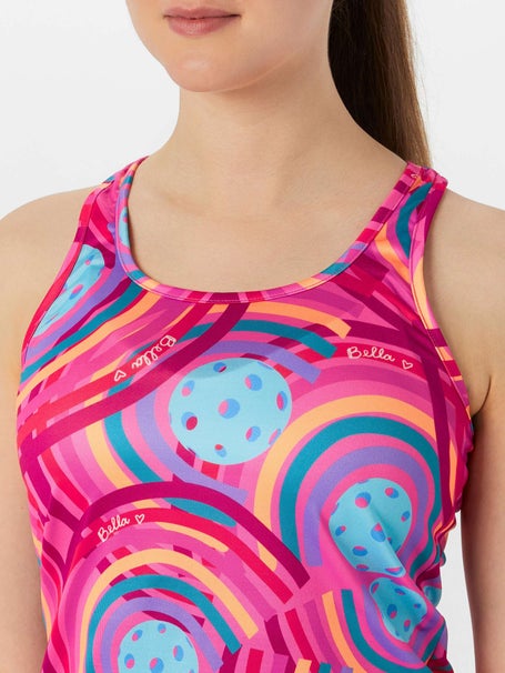Pickleball Bella Womens Racerback Tank - Circle