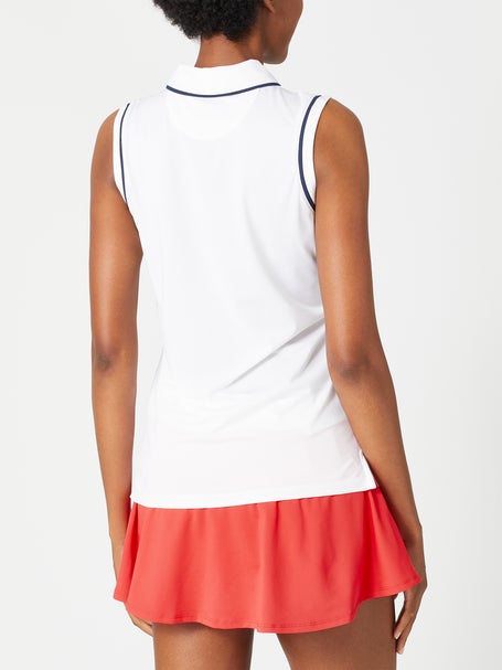 Penguin Womens Core Sleeveless Polo - White