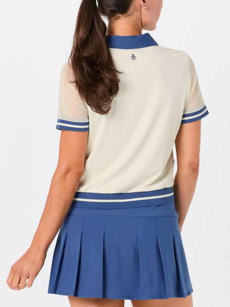 Penguin Womens Fall Mesh Sleeve Polo