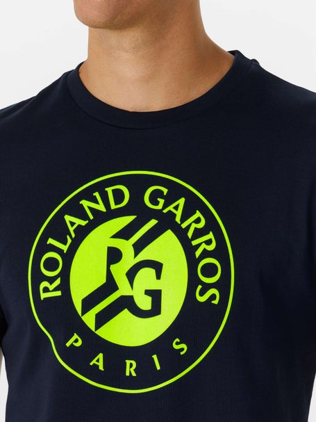 Roland Garros Mens Big Logo Flock T-Shirt