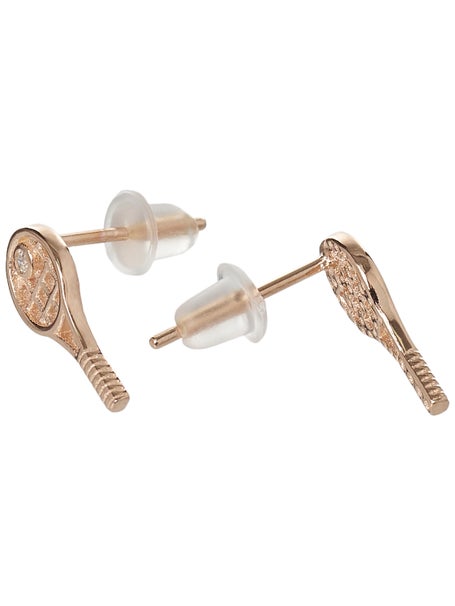 Racquet Inc Tennis Racquet Earrings - Rose Gold