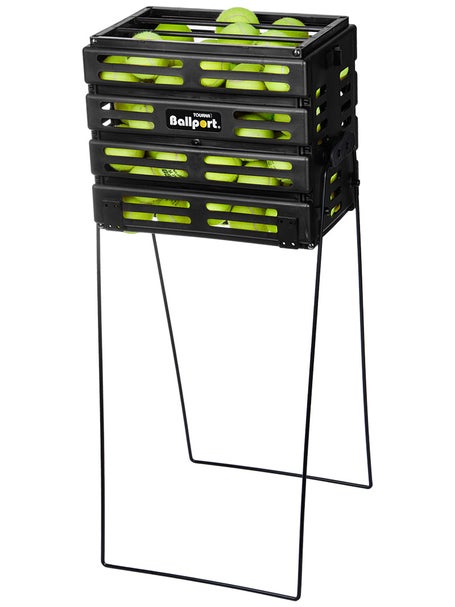 Tourna Ballport 80 Deluxe Ball Hopper Black w/ Wheels
