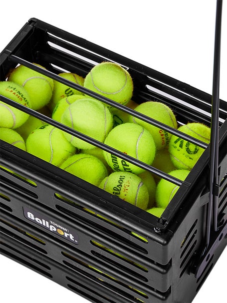 Tourna Ballport 80 Deluxe Ball Hopper Black w/ Wheels