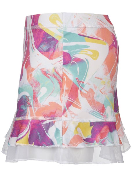 Sofibella Girls UV Double Ruffle Skirt - Fruity Marble