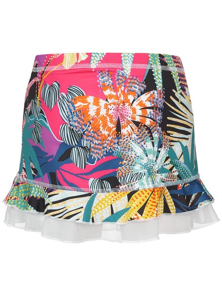 Sofibella Girls UV Double Ruffle Skirt - Wild Blooms