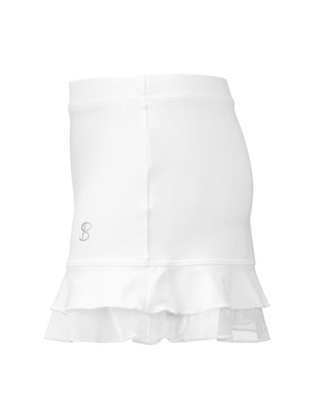 Sofibella Girls UV Double Ruffle Skirt - White