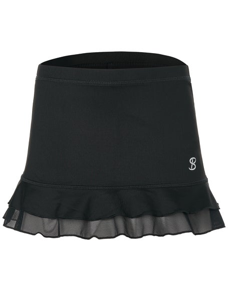 Sofibella Girls UV Double Ruffle Skirt - Black