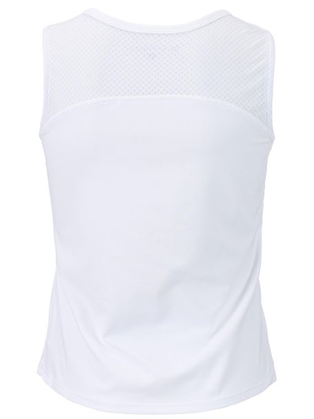 Sofibella Girls Tres Blanc Trellis Trim Tank