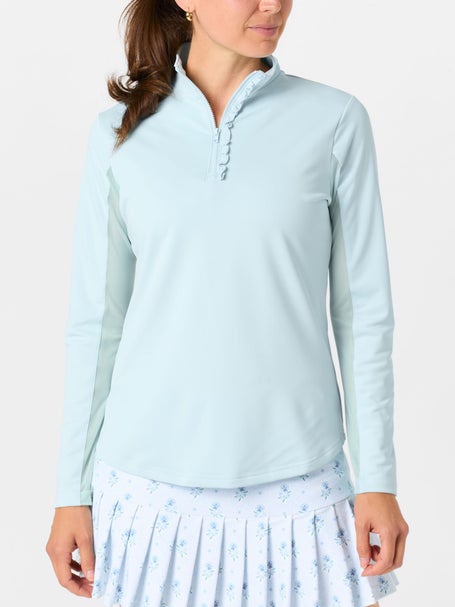 Smith & Quinn Womens Ava Ruffle Quarter Zip