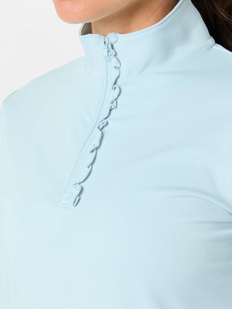 Smith & Quinn Womens Ava Ruffle Quarter Zip