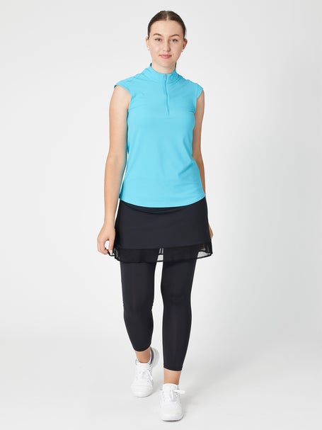 SanSoleil Womens SolTek Mock Tank - Caribbean