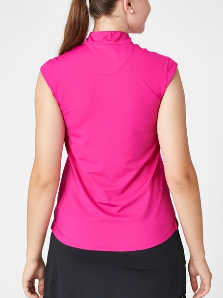 SanSoleil Womens SolTek Mock Tank - Fuchsia