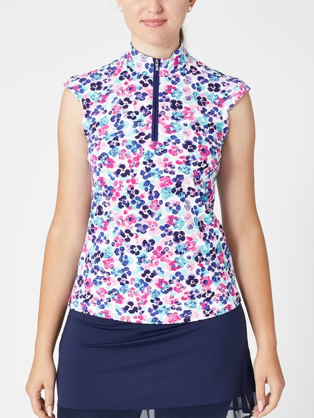 SanSoleil Womens SolTek LUX Mock Tank - Jungle