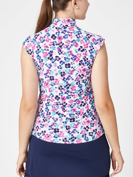 SanSoleil Womens SolTek LUX Mock Tank - Jungle