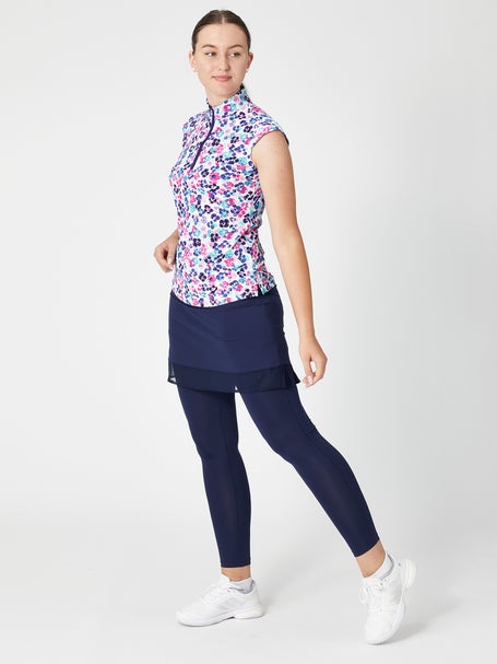 SanSoleil Womens SolTek LUX Mock Tank - Jungle