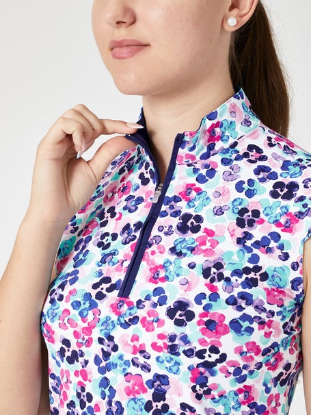 SanSoleil Womens SolTek LUX Mock Tank - Jungle