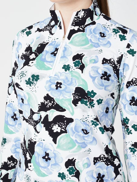 SanSoleil Womens SolTek LUX 1/4 Zip - Camelia Blue