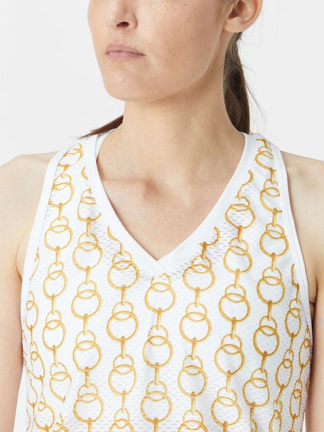 Sofibella Womens Airflow Racerback Tank - Chain White
