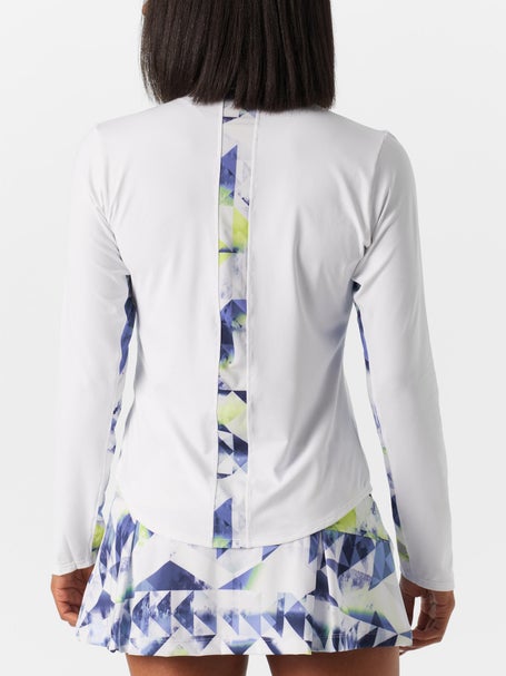 Sofibella Womens Kaleidoscope Half Zip Long Sleeve