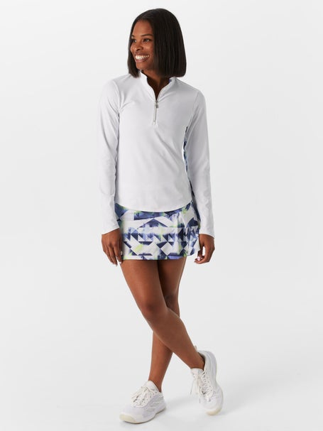 Sofibella Womens Kaleidoscope Half Zip Long Sleeve