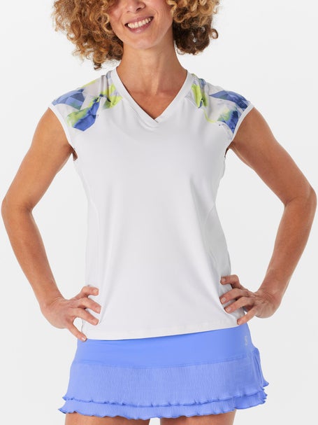 Sofibella Womens Kaleidoscope Raglan Cap Sleeve
