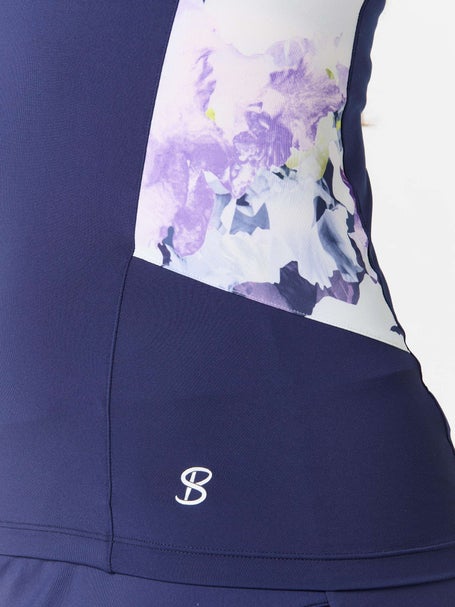 Sofibella Womens Lilac Dream Print Inset Tank