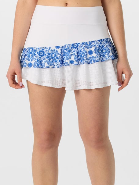 Sofibella Womens Santorini Ruffle Tier Skirt - White