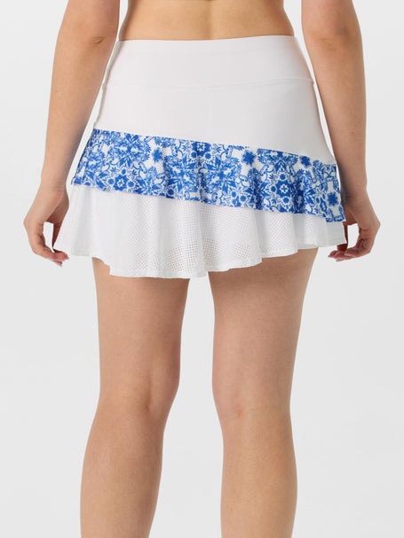 Sofibella Womens Santorini Ruffle Tier Skirt - White