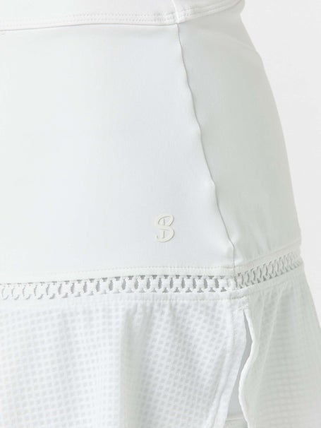 Sofibella Womens Tres Blanc Flounce Skirt