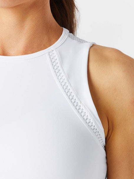 Sofibella Womens Tres Blanc Trellis Trim Tank