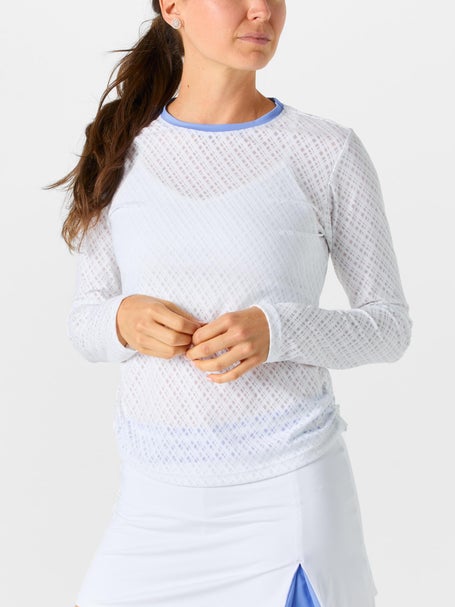 Sofibella Womens Spring Tide Mesh Long Sleeve