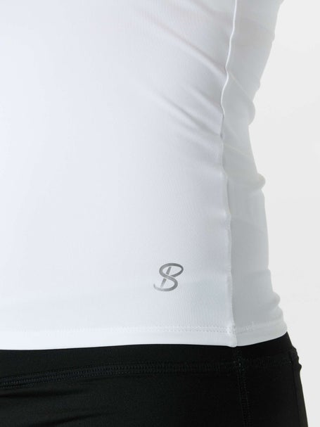 Sofibella Womens UV Racerback Tank - White