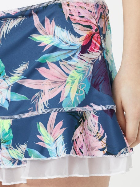 Sofibella Womens 13 UV Print Skirt - Monstera