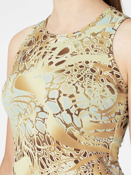 Sofibella Womens UV Feather Tank - Gold Animal