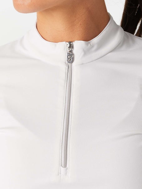 Sofibella Womens UV Half Zip Long Sleeve - White