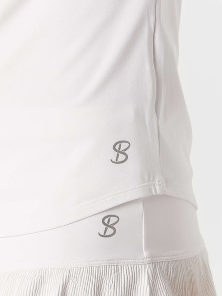 Sofibella Womens UV Half Zip Long Sleeve - White