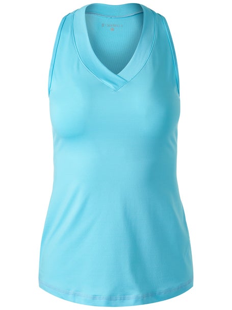 Sofibella Womens UV Racer Tank - Blue