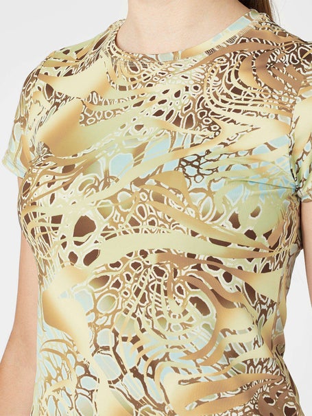 Sofibella Womens UV Feather Top - Gold Animal
