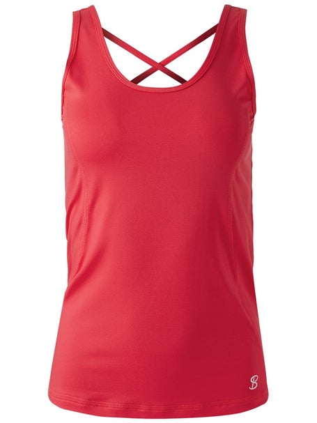 Sofibella Womens UV X-Back Tank Berry Red