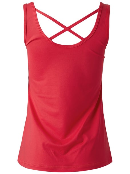 Sofibella Womens UV X-Back Tank Berry Red
