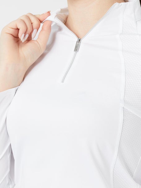 Tail Womens Essential Imelda 1/2 Zip LS - White