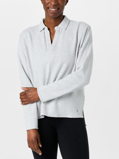 tasc Womens Winter French Terry Polo Sweatshirt