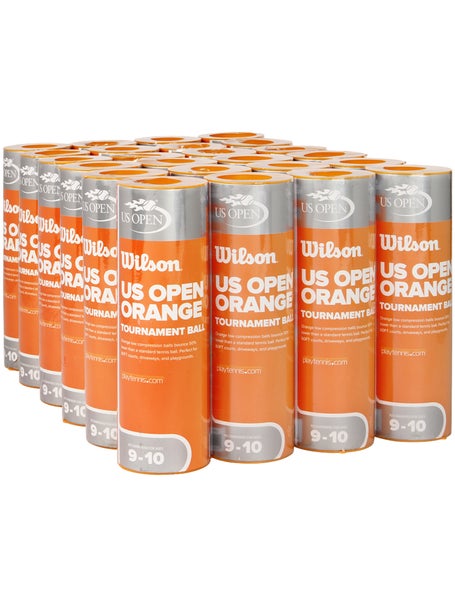 Wilson US Open Tourney Orange Tennis Ball 24 Can Case