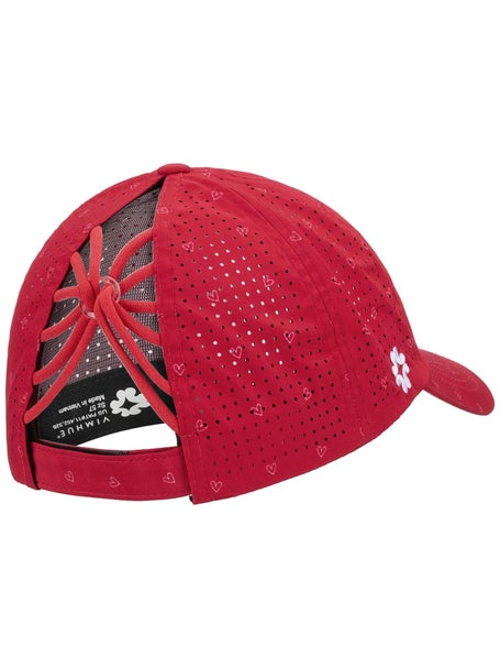 VimHue Womens Crimson Heart Print Hat - Red