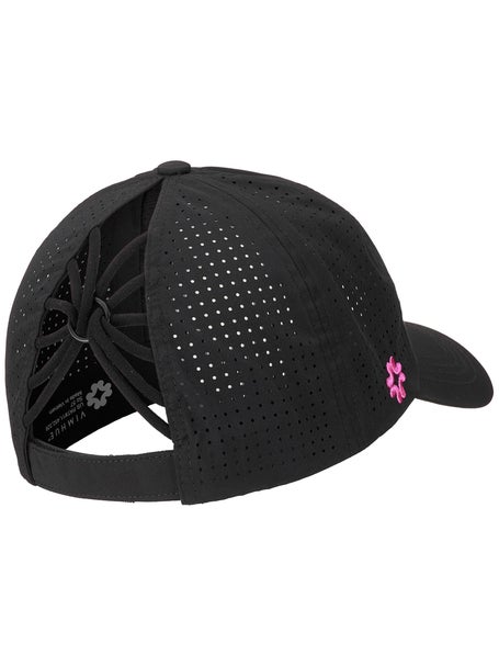 VimHue Womens Ombre Puff Tennis Hat - Black/Pink