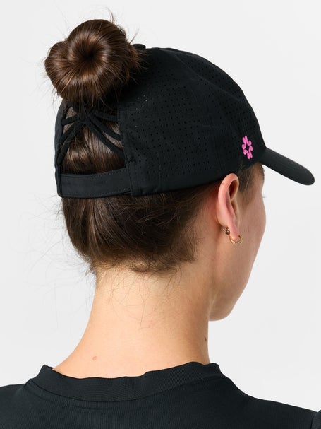 VimHue Womens Ombre Puff Tennis Hat - Black/Pink