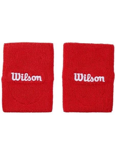 Wilson Core Doublewide Wristbands - Red