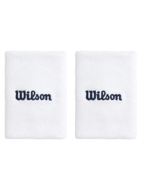 Wilson Core Doublewide Wristbands - White