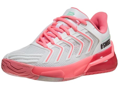 KSwiss Ultrashot 4 White/Neon Pink Womens Shoes
