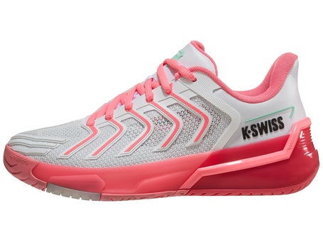 KSwiss Ultrashot 4 White/Neon Pink Womens Shoes